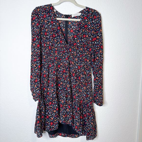 ALC Renata Black Floral Mini Dress - Picture 4 of 11